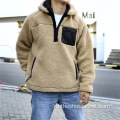 Оптовая торговля мода мужская куртка пуловер из шерпы на заказ